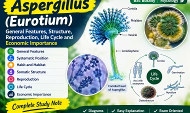 Aspergillus (Eurotium): Structure, Reproduction, Life Cycle & Economic Importance | BSc Botany Notes
